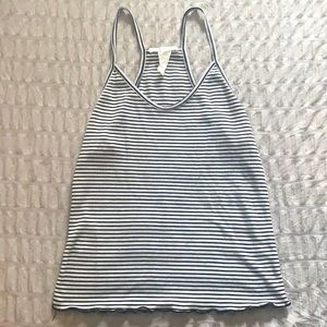 Black & White Stripped Spaghetti Strap Tank Top